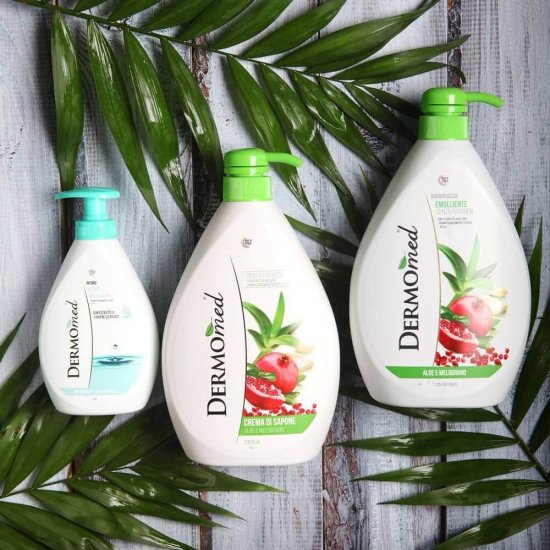 Sapun Lichid DERMOMED, 1 L, Sapun Lichid cu Aloe si Rodie, Sapun Hidratant, Sapun Lichid Hidratant, Sapun Lichid, Sapun Dermomed, Dermomed Sapun Lichid Aloe si Rodie, Sapun Lichid cu Pompita