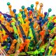 Minifurculite Aperitiv, Unica Folosinta din Plastic, 500 Buc/Set, Multicolor, Seturi Minifurculite de Unica Folosinta, Minifurculite din Plastic, Minifurculite Plastic, Set de Minifurculite de Plastic, Scobitori Aperitive