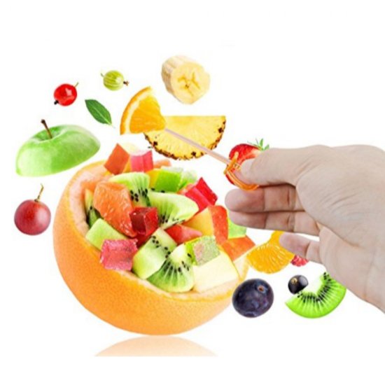 Scobitori Tip Sabiuta din Plastic, Lungime 85 mm, 35 Buc/Set, Diverse Culori, Scobitori pentru Petreceri, Scobitori pentru Aperitive, Scobitori Festive, Scobitori pentru Picnic