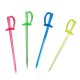 Scobitori Tip Sabiuta din Plastic, Lungime 85 mm, 35 Buc/Set, Diverse Culori, Scobitori pentru Petreceri, Scobitori pentru Aperitive, Scobitori Festive, Scobitori pentru Picnic