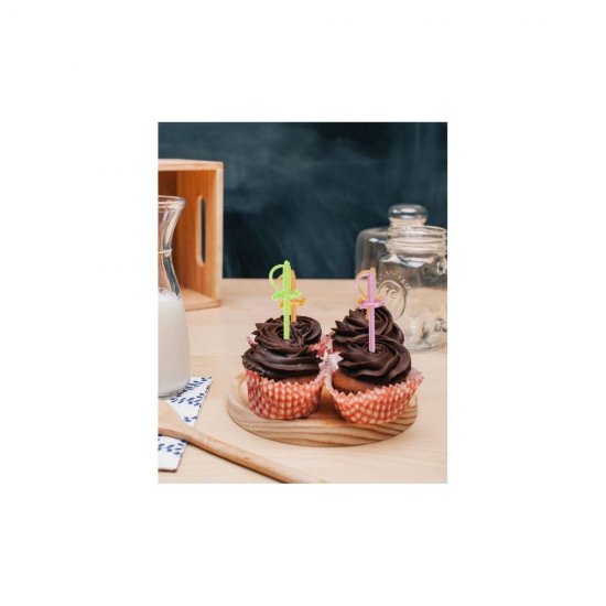 Scobitori Tip Sabiuta din Plastic, Lungime 85 mm, 35 Buc/Set, Diverse Culori, Scobitori pentru Petreceri, Scobitori pentru Aperitive, Scobitori Festive, Scobitori pentru Picnic