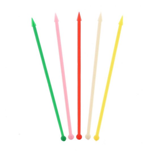 Scobitori Sabiute Aperitiv FLORIDA, 9 cm, 435 Buc/Set, Diverse Culori, Scobitori pentru Petreceri, Scobitori pentru Aperitive, Scobitori Festive, Scobitori pentru Picnic