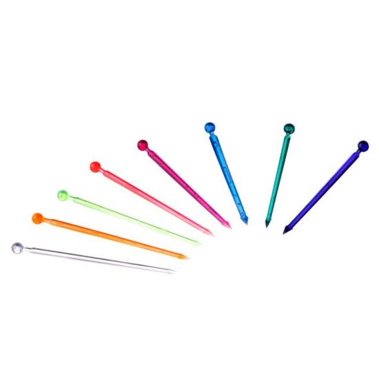 Scobitori Sabiute Aperitiv FLORIDA, 9 cm, 435 Buc/Set, Diverse Culori, Scobitori pentru Petreceri, Scobitori pentru Aperitive, Scobitori Festive, Scobitori pentru Picnic