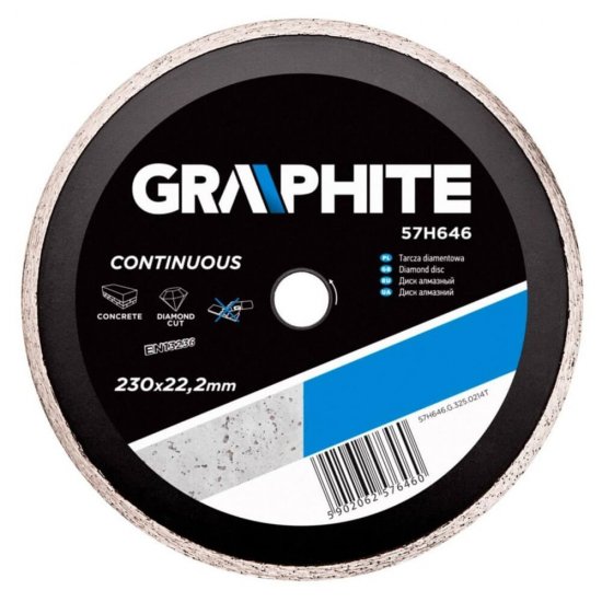 Disc Diamantat Graphite Turbo Continuous, 230x2.7x22.2 mm, pentru Flex, Disc Diamantat Continuu petnru Flex, Disc Diamantat pentru Ceramica, Disc Diamantat pentru Flex, Disc Flex pentru Ceramica, Disc Flex pentru Gresie, Disc Flex pentru Granit
