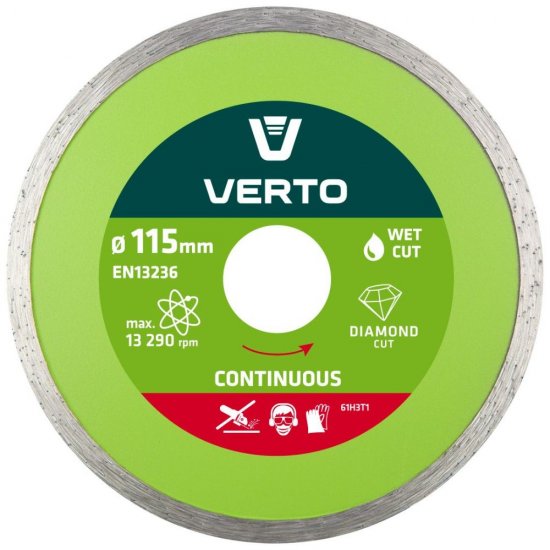 Disc Diamantat Continuu Verto, 115x2 mm, Prindere 22.2 mm, Disc pentru Flex, Discuri Diamantate Continue, Disc de Flex, Discuri Taiere Flex, Discuri Polizor Unghiular, Discuri Polizor Unghiular, Discuri Taiere Polizor Unghiular, Disc Taiere Ceramica