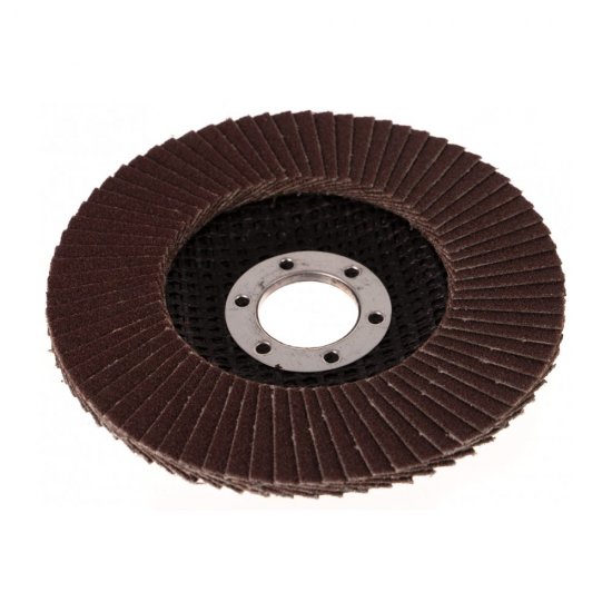 Disc Polizare Lamelar Evantai Verto, Granulatie K60, 125 mm, Prindere 22.2 mm, Disc de Polizare, Discuri Polizare, Discuri de Polizare, Disc Lamelar Polizare, Disc Polizare pentru Flex, Discuri Polizare Flex, Disc Evantai Polizare