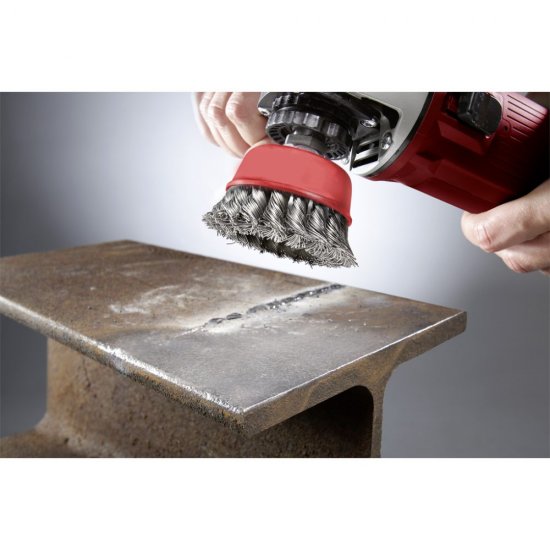 Perie Frontala de Sarma Tip Cupa Verto, 65 mm, Prindere M14, pentru Flex, Perie Sarma Flex, Perii Sarma Flex, Perii de Sarma pentru Flex, Perii Sarma Curatare, Perii Curatare Otel, Perii Curatare Metal, Perii de Curatare