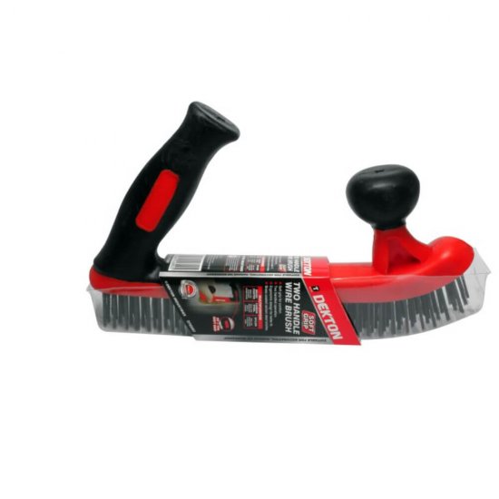 Perie de Sarma Soft Grip Profesionala DEKTON, Doua Manere Cauciucate, Perie de Sarma cu Doua Manere, Perie de Sarma cu Maner Ergonommic, Perie de Sarma Profesionala, Perie de Sarma cu Maner Cauciucat, Perie de Sarma cu Manere Ergonomice