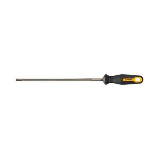 Pila pentru Ascutit Lanturi Topex, Lungime 200 mm, Diametru 4 mm, Pila de Ascutit Lanturi, Pila de Lanturi, Pila pentru Lanturi, Pila Topex, Pila Topex Pentru Lanturi, Pila cu Maner pentru Lanturi, Pila cu Maner pentru Ascutit Lanturi