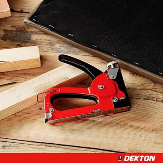 Capsator Dekton pentru Tapiterie, 100 Capse, pentru Capse 4-8 mm, Scule de Mana si Unelte, Capsatoare pentru Tapiterie, Capsator Metalic Tapiterie 4-8 mm, Masini de Capsat pentru Tapiterie, Echipamente Bricolaj si Constructii, Capsator Tapiterie Manual