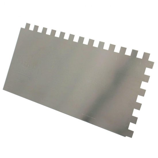 Gletiera din Inox, Dimensiune 270x128 mm, Dimensiune Dinti 10x10 mm