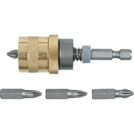 Suport Bit Topex Soclu 1/4'', Lungime 65 mm, 5 Buc/Set, Suport pentru Bit, Suport Surubelnita, Suport Magnetic Bit, Suport Capete de Bit, Suport Magnetic pentru Bit, Adaptor Bit, Adaptor pentru Bit