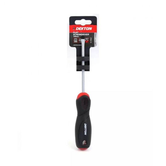 Surubelnita Plata cu Varf Magnetic Dekton, 100 mm, Surubelnite, Surubelnite Magnetice, Surubelnita Dreapta, Surubelnite Drepte cu Capat Magnetic, Accesorii Montaj, Surubelnita Universala cu Magnet la Capat, Scule de Mana si Unelte