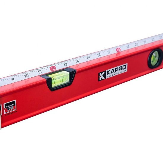 Nivela cu Trei Bule Gradata KAPRO, 100 cm, Rosie, Boloboc,Nivela Gradata cu Bule de Masurare, Nivela Gradata de Masurare, Nivela cu Bule si Rigla de Masurare, Aparate de Masurare si Control, Unelte de Masura si Trasare, Nivele de Masurare 100 cm
