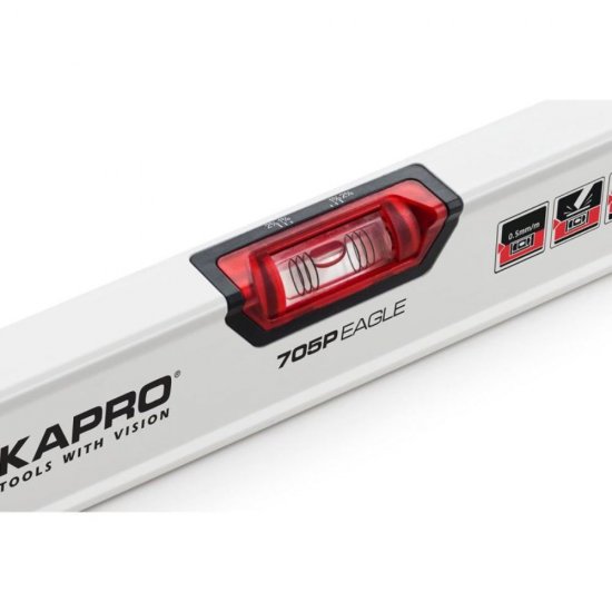Nivela Optivision cu 2 Bule de Masurare, Kapro, 80 cm, Alba, Nivela cu Bule Masurare, Nivela 2 Bule, Nivela pentru Masurat, Boloboc Masurare, Boloboc cu 2 Bule, Boloboc