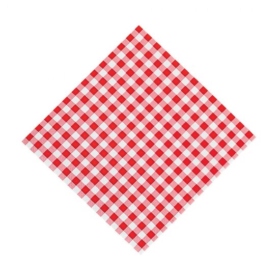  Servetele de Masa Regina Picnic, 45 Buc/Set, 33x33 cm, 1 Strat, Alb/Rosu, Servetele de Masa Un Singur Strat Regina, Regina Servetele de Masa, Servetele de Masa Colorate