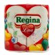 Prosoape de Bucatarie Regina Love Decorate, 3 Straturi, 2 Role/Bax, 23.8x22.7 cm, Lungime Rola 12.9 m, Prosoape Unica Folosinta,  Rola Servetele Bucatarie, Prosoape Hartie si Servetele, Prosoape Hartie de Bucatarie Decorate