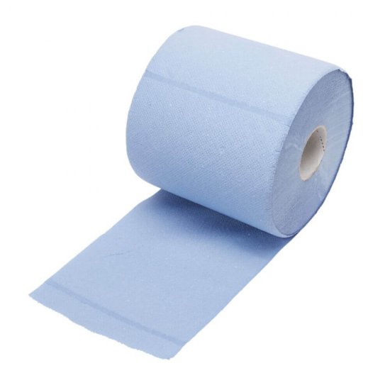 Prosop Hartie Lucart Strong, 2 Straturi, 19x35 cm, 6 Buc/Set, 450 Foi/Rola, Lungime Rola 158 m, Culoare Albastra, Rola Servetele Hartie, Prosoape Hartie si Servetele, Prosoape de Hartie pentru Dispenser, Prosoape Unica Folosinta