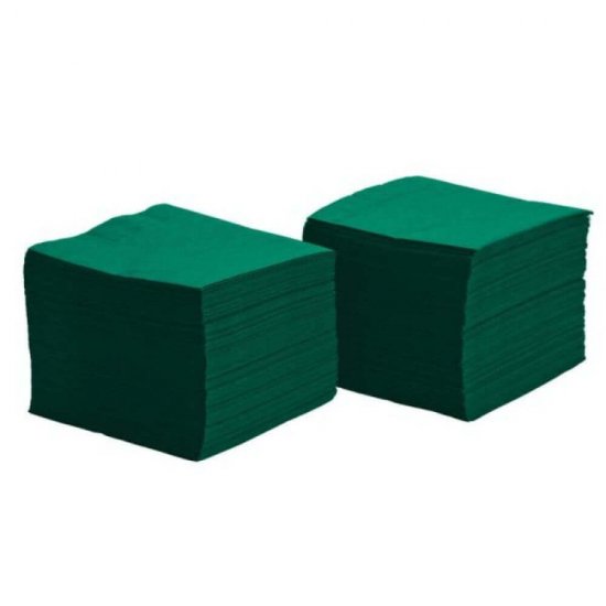 Set 125 Servetele Masa Duni Go, 3 Straturi, 33x33 cm, Culoare Verde, Set Servetele Verzi de Masa, Pachet Servetele de Masa Colorate, Servetele Decorative Verzi, Servetele de Masa Profesionale