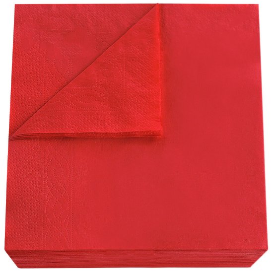 Set 70 Servetele de Masa Rosii Dekor, 1 Strat, 32x32 cm, Servetele de Masa, Servetele Decorative, Servetele de Masa 1 Strat, Servetele Rosii de Masa, Servetele Simple de Masa, Servetele Colorate, Servetele Rosii