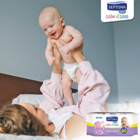 Servetele Umede pentru Bebelusi SEPTONA, 64 Buc/Set, Aloe Vera, Servetele Umede Septona, Servetele Bebelusi Septona, Servetele Umede pentru Copii, Servetele Umede Baby, Servetele Umede Nou Nascuti, Servetele Umede, Servetele Umede Bebelusi