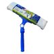 Racleta Geamuri Rotativa cu Coada Telescopica, Lungime 90-132 cm, Culoare Albastra, Stergator Geam Telescopic, Stergator de Geamuri, Stergator de Geamuri cu Coada, Stergatoare geam, Stergator Ferestre, Stergator Profesional Geamuri