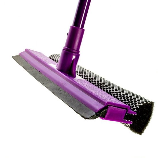 Stergator de Geamuri OTI, 25x60 cm, Coada Telescopica cu Lungime 90 cm, Culoare Mov, Racleta pentru Geamuri, Raclete Geamuri OTI, Stergatoare pentru Geam, Ustensile de Spalat Geamuri, Stergator Profesional de Geamuri