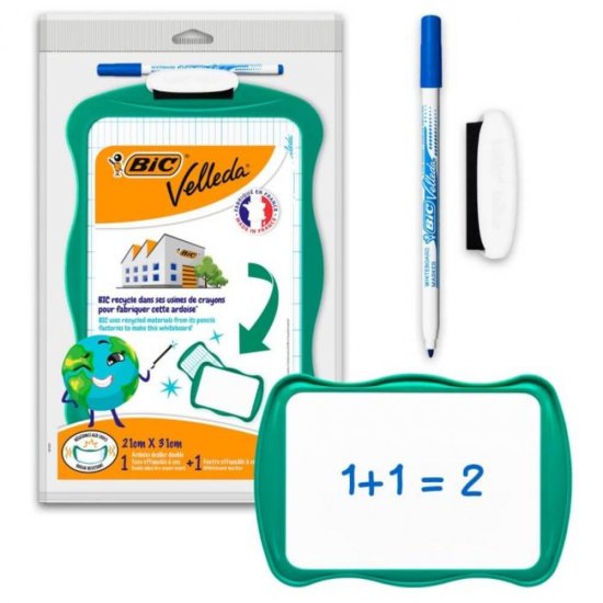 Whiteboard BIC Velleda Kids, Dimensiuni 20x30 cm, Tabla BIC, Tabla Alba, Tabla Alba BIC, Tabla Velleda, Tabla Copii, Tabla Alba Copii, Tabla Alba de Scris, Tabla Alba Mica, Tabla Alba Whiteboard, Whiteboard , Tabla Magnetica
