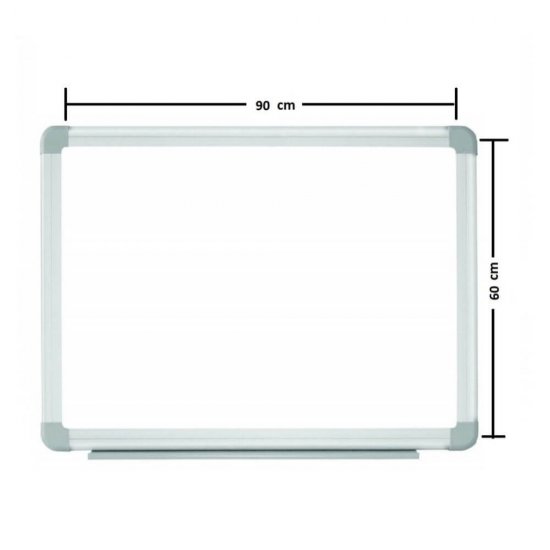 Tabla Whiteboard Magnetica DACO, 60x90 cm, Suprafata Metalica Lacuita, Rama din Aluminiu, Kit de Instalare, Tabla de Scris Profesionala, Tabla Scolara, Tabla de Conferinta, Table Whiteboard, Table Magnetice, Table Scolare
