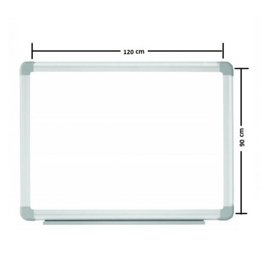 Tabla Whiteboard Magnetica DACO, 90x120 cm, Suprafata Metalica Lacuita, Rama din Aluminiu, Kit de Instalare, Tabla de Scris Profesionala, Tabla Scolara, Tabla de Conferinta, Table Whiteboard, Table Magnetice, Table Scolare