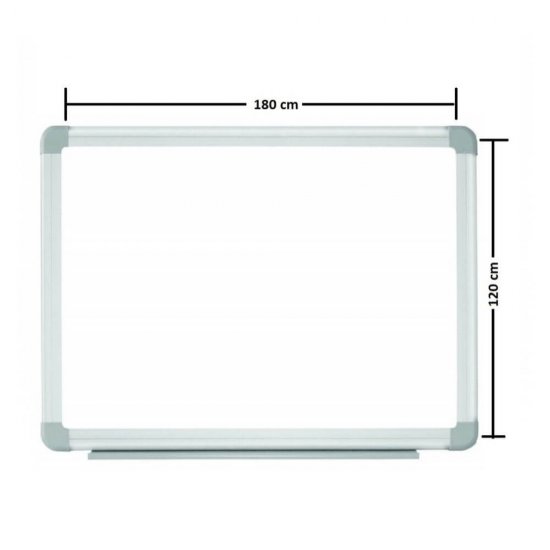 Tabla Whiteboard Magnetica DACO, 120x180 cm, Suprafata Metalica Lacuita, Rama din Aluminiu, Kit de Instalare, Tabla de Scris Profesionala, Tabla Scolara, Tabla de Conferinta, Table Whiteboard, Table Magnetice, Table Scolare
