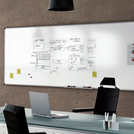 Tabla Whiteboard Magnetica DACO, 120x180 cm, Suprafata Metalica Lacuita, Rama din Aluminiu, Kit de Instalare, Tabla de Scris Profesionala, Tabla Scolara, Tabla de Conferinta, Table Whiteboard, Table Magnetice, Table Scolare