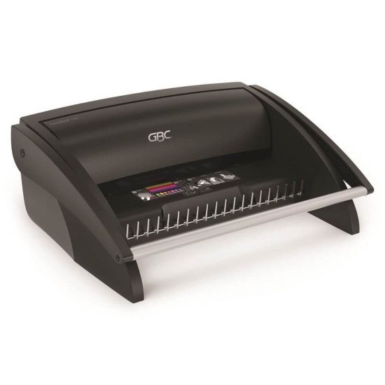 Aparat de Indosariat GBC CombBind C110, Capacitate 195 Coli, Perforare 12 Coli, 38x13x9.8 cm, Greutate 2.633 Kg, Aparat de Legat cu Inele de Plastic, Masina Indosariere, Aparat de Spiralat, Aparat de Indosariat cu Inele de Plastic, Aparatura Birou
