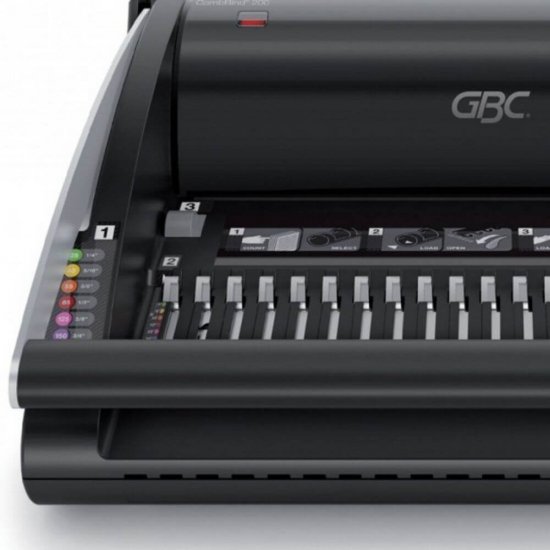 Aparat de Indosariat GBC CombBind C200, Capacitate 330 Coli, Perforare 20 Coli, 34x13x39.5 cm, Greutate 5.29 Kg, Aparat de Legat cu Inele de Plastic, Masina Indosariere, Aparat de Spiralat, Aparat de Indosariat cu Inele de Plastic, Aparatura Birou