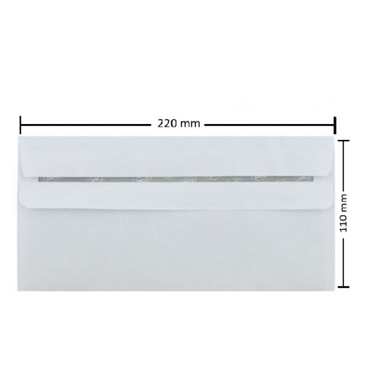 Plicuri Albe DL DACO, 100 Buc/Set, 110x220 mm, 80 g/m², cu Clapeta Gumata, Plic Alb, Plic Inchidere Gumata, Plicuri cu Clapeta Gumata, Plicuri DL cu Lipire Gumata, Plicuri Albe, Plicuri DL Albe