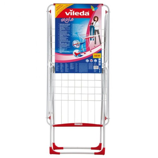 Uscator de Rufe Vileda Style, 16 m, Otel Alb, Uscator Haine, Uscatoare Metal pentru Rufe, Uscator de Intins Rufe, Uscatoare Rufe Vileda, Vileda Uscatoare Haine, Suport pentru Rufe