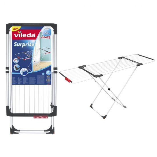 Uscator de Rufe Vileda Surprise, 20 m, Otel Alb, Uscator Haine, Uscatoare Metal pentru Rufe, Uscator de Intins Rufe, Uscatoare Rufe Vileda, Vileda Uscatoare Haine, Suport pentru Rufe