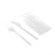 Set Tacamuri Plastic Unica Folosinta OTI, 100 Buc/Set, Furculita, Cutit si Servetel, Culoare Alba, Tacamuri Fast Food, Seturi Unica Folosinta Catering, Tacamuri de Unica Folosinta, Tacamuri de Plastic