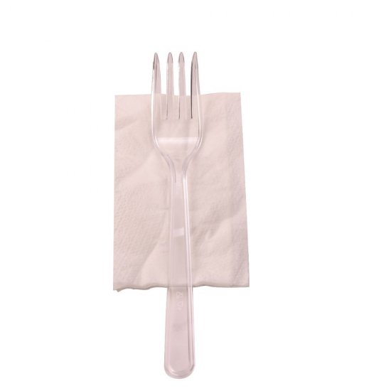 Tacamuri de Unica Folosinta din Plastic, 100 Buc/Bax, Transparent, Seturi Tacamuri de Unica Folosinta, Tacamuri Catering, Tacamuri Fast-Food