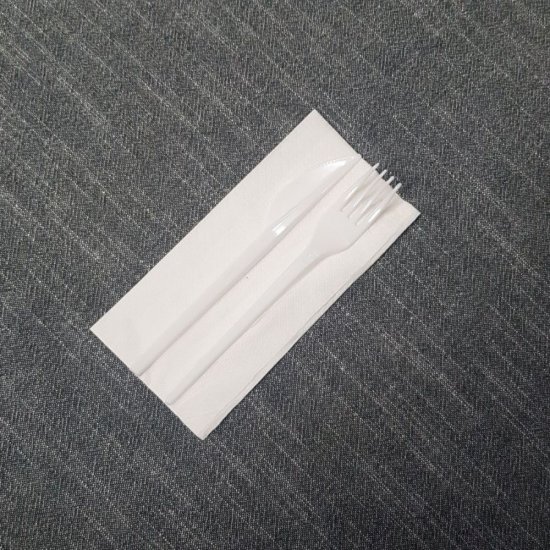 Tacamuri de Unica Folosinta din Plastic, 100 Buc/Bax, Alba, Seturi Tacamuri de Unica Folosinta, Tacamuri Catering, Tacamuri Fast-Food