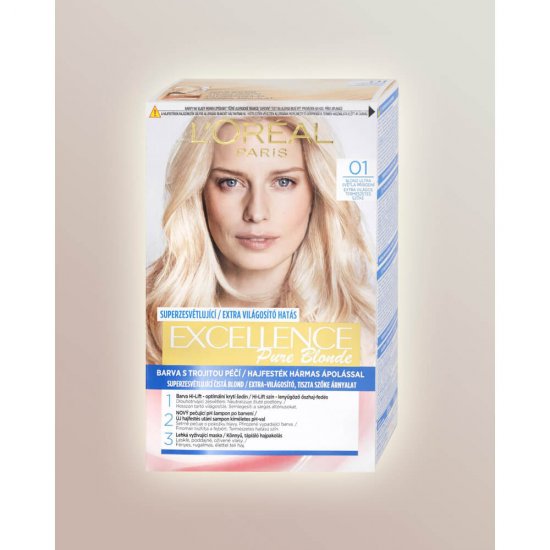 Vopsea de Par Permanenta L'OREAL Paris Excellence Creme 01, Blond Ultra Deschis, 192 ml, Cu Amoniac, Vopsea de Par, Vopsea de Par Permanenta, Vopsea de Par L'OREAL, Vopsea de Par L'OREAL Paris Excellence, Vopsea Permanenta L'OREAL, Vopsea pentru Par