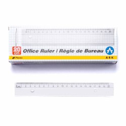 Rigla din Plastic Transparent Ark, Dimensiune 200 mm