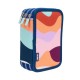 Penar Echipat Milan cu 3 Fermoare, Model The Fun, Dimensiuni 19.5x13x7.5 cm, Material Poliester, Culoare Multicolor