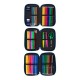 Penar Echipat Milan cu 3 Fermoare, Model The Fun, Dimensiuni 19.5x13x7.5 cm, Material Poliester, Culoare Multicolor