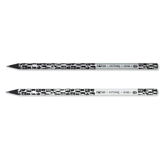 Creion cu Mina HB Fatih , cu Radiera, Model Satranc 16740
