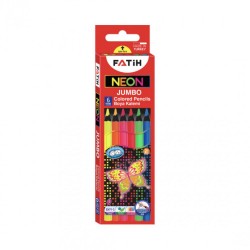 Creioane Colorate Fatih, Model Neon Jumbo, 6 Buc/Set