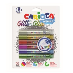 Set 6 Buc,Lipici cu Sclipici Carioca SpArk Set 6 Buc,Lipici cu Sclipici Carioca SpArk