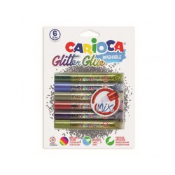 Set 6 Buc,Lipici cu Sclipici Carioca Mix Set 6 Buc,Lipici cu Sclipici Carioca Mix