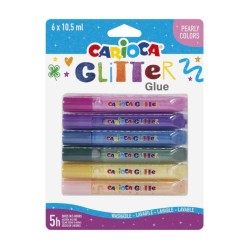 Lipici Carioca, Model Glitter Pearly, 6 Buc/Set Lipici Carioca, Model Glitter Pearly, 6 Buc/Set