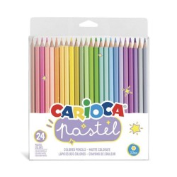 Creioane Colorate Carioca, Culori Pastel, 24 Buc/Set Creioane Colorate Carioca, Culori Pastel, 24 Buc/Set